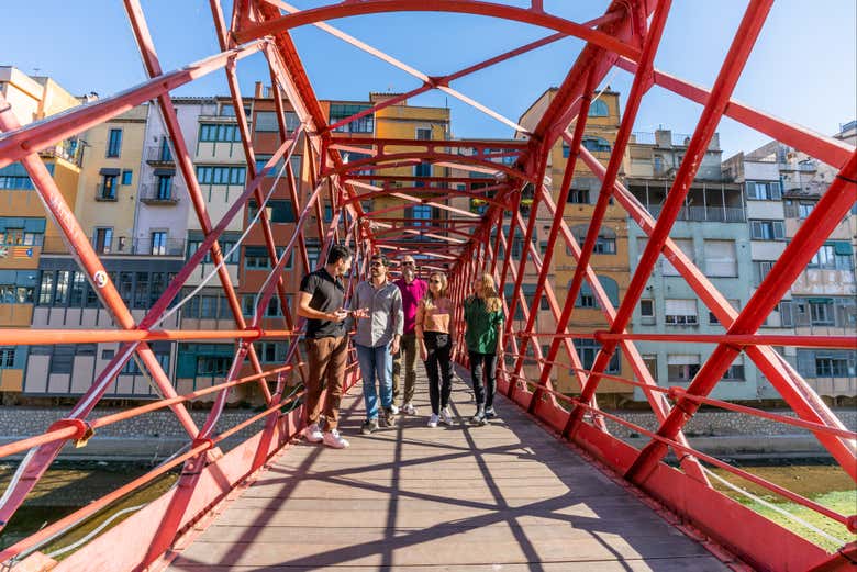 Traversée du pont des Pescaderías Viejas